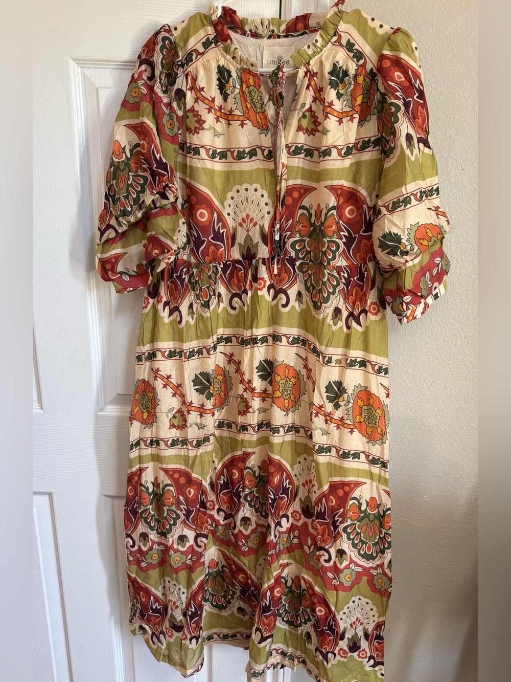 Umgee Paisley Floral Midi Dress